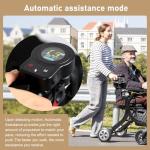 CARLIKE 3 in 1 Electric Wheelchair & Lightweight Rollator Walker with Seat & Foldable Transport Wheel Chair for Seniors Adults, Motorized Mobility Scooters, All Terrain,500W Motors