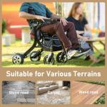 CARLIKE 3 in 1 Electric Wheelchair & Lightweight Rollator Walker with Seat & Foldable Transport Wheel Chair for Seniors Adults, Motorized Mobility Scooters, All Terrain,500W Motors