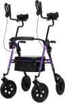 ELENKER All-Terrain Rollator Walker Forearm Support Padded Seat 10" Wheels