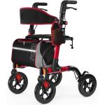 Heavy Duty Rollator Walker 350lb All-Terrain Adjustable Height Walker for Senior