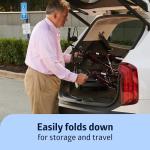 Medline Large Extra Wide Aluminum Bariatric Rollator Walker with Seat, Burgundy, 400 lb. Weight Capacity, Foldable, Under Seat Storage, 8" Wheels, Padded Backrest, Rolling Walker For Seniors & Adults