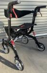 Drive HEAVY DUTY WIDE rollator walker f-22 with red suspension springs.