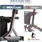 All-Terrain Rollator Walker For Seniors, 10" Wheels, Foldable W/ Seat, Black