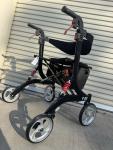 Drive HEAVY DUTY WIDE rollator walker f-22 with red suspension springs.