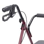 Drive Medical 10215RD-1 Bariatric Foldable Rollator Walker with Seat, Red