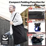 Henmnii Rollator Walker for Seniors, Lightweight Foldable All Terrain Rolling Walker with seat, Aluminum Walkers with 8 inch Rubber Wheels, Handles and Backrest for Seniors and Adult