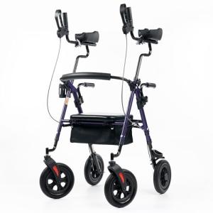 ELENKER All-Terrain Rollator Walker with 10” Wheels