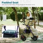 ELENKER All-Terrain Rollator Walker with 10” Wheels