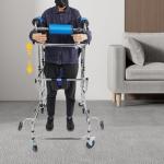 Portable Medical Standing Aid, Adult Walker for Seniors Hemiplegia Rehabilitation Standing Frame, Walking Aid Standing Walker with Infusion Holder for Elderly & Post-Surgery People