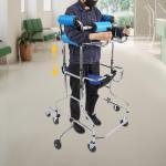 Portable Medical Standing Aid, Adult Walker for Seniors Hemiplegia Rehabilitation Standing Frame, Walking Aid Standing Walker with Infusion Holder for Elderly & Post-Surgery People
