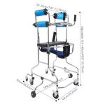 Portable Medical Standing Aid, Adult Walker for Seniors Hemiplegia Rehabilitation Standing Frame, Walking Aid Standing Walker with Infusion Holder for Elderly & Post-Surgery People