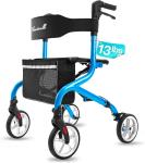 Rolling Walker with Seat and 8" Rubber Wheels for All Terrain, Unique Design....