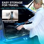 Rolling Walker with Seat and 8" Rubber Wheels for All Terrain, Unique Design....