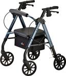 NOVA Star 8 Petite Rollator Walker with Perfect Fit Size System, Lightweight & Foldable, Easy to Lift & Carry, Great for Travel, Color Blue