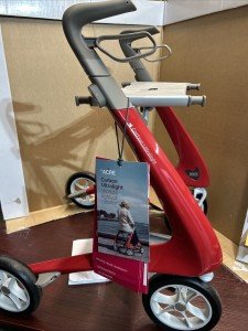 byACRE Ultralight Carbon Rollator Walker - Red
