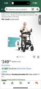 Helavo All Terrain Upright WalkerFlat-Free Solid Rubber Tires LOCAL PICKUP 44017