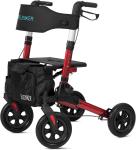 ELENKER Senior Rollator Walker All-Terrain with Seat & 10” Non-Pneumatic Wheels