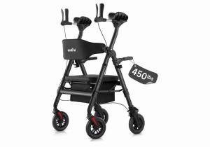 2025 StrollAid 2 In 1 Rollator Walker Transport Chair Heavy Duty 450 Lbs ..