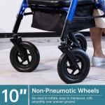 Elenker 10" All-Terrain Rollator w/ Seat & Backrest 300 lb Support for Seniors