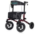 All-Terrain Rollator Walker with Non-Pneumatic Tire and 12'' Front Rubber Wheels