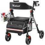 Matinal Ultralight Foldable Rollator Walker with Seat