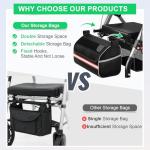 Matinal Ultralight Foldable Rollator Walker with Seat