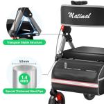 Matinal Ultralight Foldable Rollator Walker with Seat