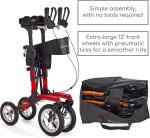 Comodità Tipo Stand Up All Terrain Upright Rollator Walker Seat Pneumatic Tires