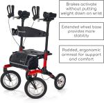 Comodità Tipo Stand Up All Terrain Upright Rollator Walker Seat Pneumatic Tires