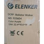 Elenker 10" All Terrain Walker with Seat & Backrest – 300lb Rollator for Elderly