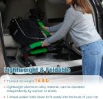 Rollator Walker  All Terrain 10“Front 3 Wheel w/ Tray&Large Storage Bag Foldable