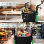 Rollator Walker  All Terrain 10“Front 3 Wheel w/ Tray&Large Storage Bag Foldable