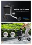 3 Wheel Rollator Walker For Seniors Lightweight Foldable All-Terrain Non-Slip 