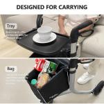 3 Wheel Rollator Walker For Seniors Lightweight Foldable All-Terrain Non-Slip 