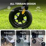 3 Wheel Rollator Walker For Seniors Lightweight Foldable All-Terrain Non-Slip 