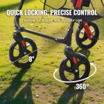 VEVOR Folding Rollator Walker for Seniors, Lightweight Aluminum Rolling Walker with Adjustable Seat and Handle, Outdoor Mobility Rollator Walker with 8" All Terrain Wheels, 300LB Support, Blue + Black