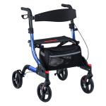 Rollator Walker Heavy Duty w/Seat Petite, Adjustable, Foldable, 350 lbs, Blue