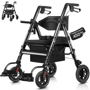 2-in-1 Carbon Ultralight Rollator & Transport Chair