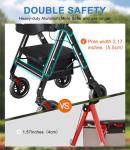 FlyingJoy Ultralight Rollator with Seat, 450Lb Capacity