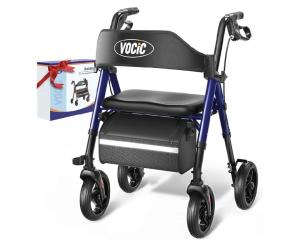Vocic Rollator Walker for Seniors All Terrain Foldable Walker