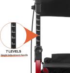 Lightweight Rollator Walker All-Terrain Foldable with seat and Adjustable Height