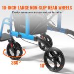 Ultralight Folding Rollator and Transport Chair Combo