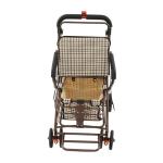 Heavy Duty Shopping Cart with Seat, 4 Wheels Medical Walking Aids Foldable, Rollator Walkers for Seniors, for Mobility and Rest, 220 lbs Capacity (Checkered)