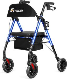 FlyingJoy Ultralight Rollator Walker with Seat