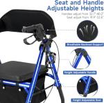 FlyingJoy Ultralight Rollator Walker with Seat