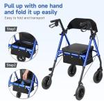 FlyingJoy Ultralight Rollator Walker with Seat