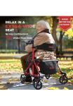 Rollator Walkers for Seniors with Seat, Aluminum Ultra-Compact Travel Rolling