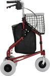 NOVA Traveler 3-Wheel Rollator Walker, All Terrain 8” Wheels w/ Bag/Basket/Tray
