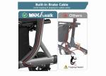 MAXWALK Portable All Terrain Foldable Outdoor Walker 8" Wheels 300lb Red Senior