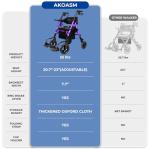 Lightweight Foldable Rollator Walker with Seat
